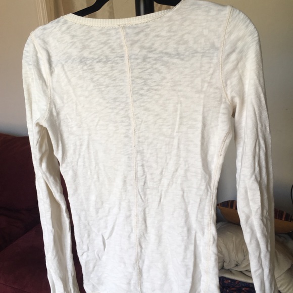Cream- white colored long sleeve shirt - Picture 3 of 4